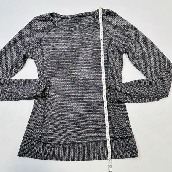 Lululemon Race Your Pace Long Sleeve Running Shirt Women's Size 8 Gray/Black - Picture 13 of 16
